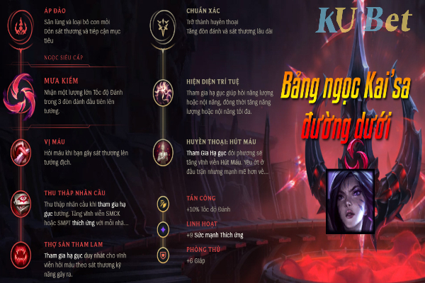 Bảng ngọc Kai'sa mùa 11 dồn dame